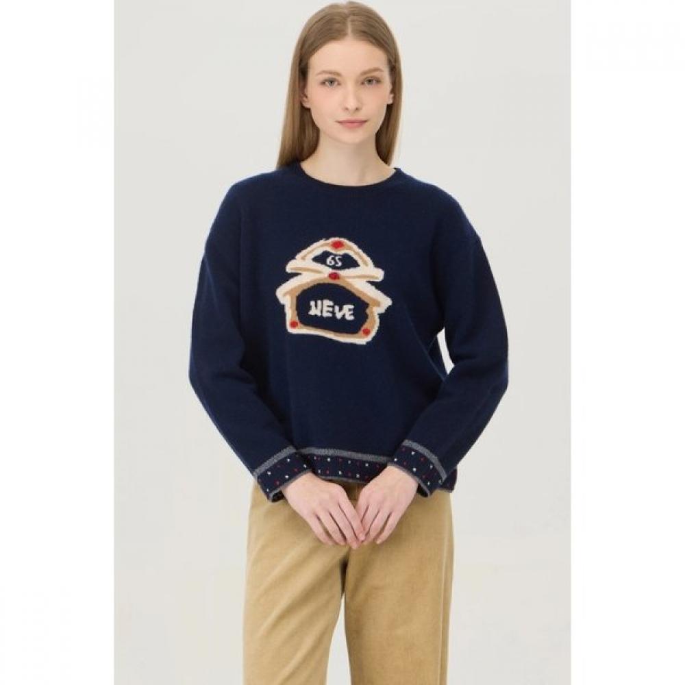 Benetton Hand Embroidery Wool Knit Bakp65561