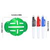 Portable Golf Ball Liner Marker With 3 Pens Golf Ball Putting Alignment Marking Tool Putt Positioning Marker Enduring