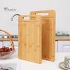 Bambus skjærebrett fortykket dobbeltsidig skjærebrett for kjøtt og grønnsaker kjøkken skjærebrett med vertikal oppbevaring anti-mugg frukt