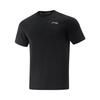 Li Ning Running Series Sports Casual Simple Solid Color Crew Neck Pullover Short Sleeve T-Shirt Men Tops Black ATSV369-1