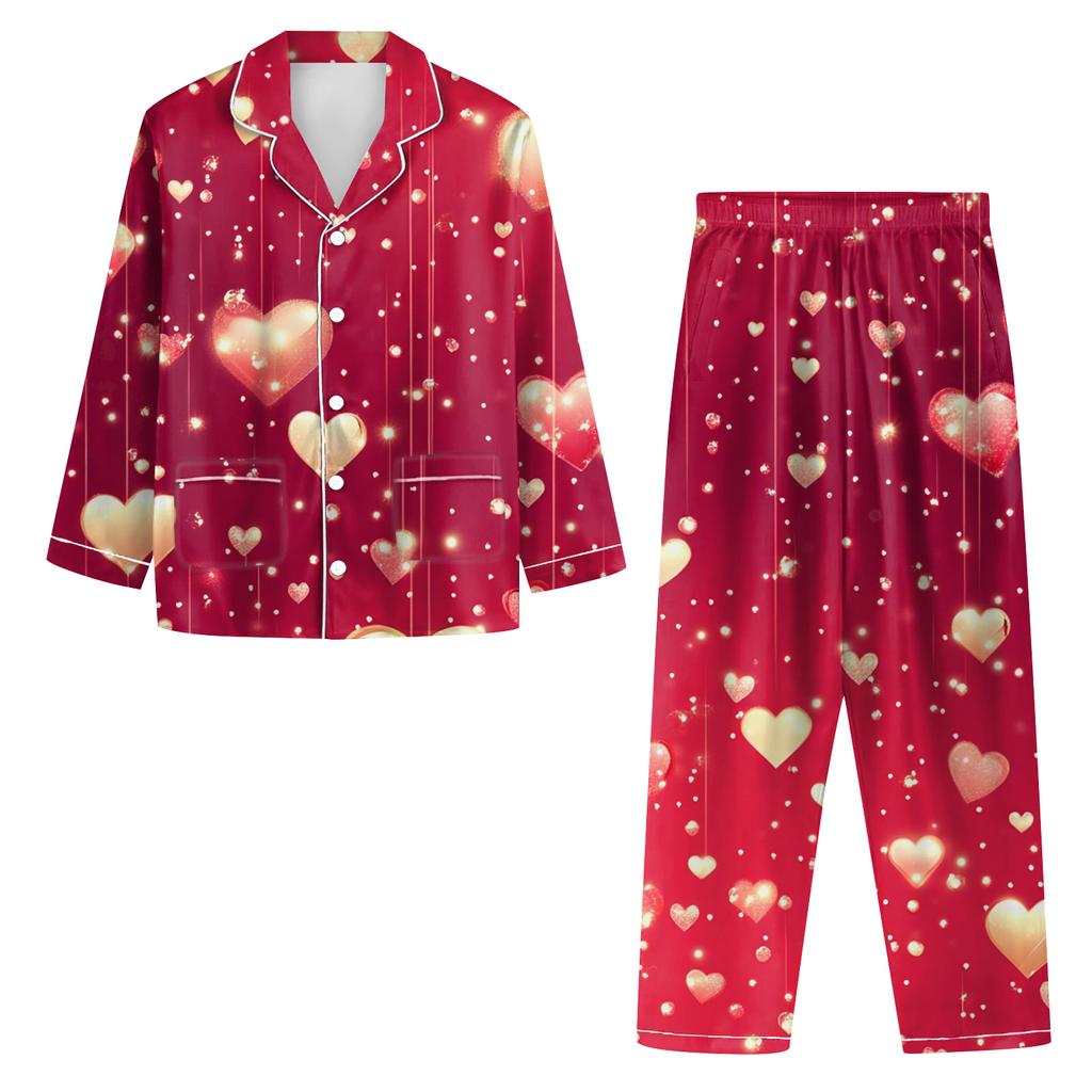 Damen Langarm lange Hose Freizeit-Hausanzug