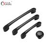 128mm Home Hotel Italian Aluminium Alloy Black Color Furniture Handles Drawer Kitchen Cabinet Bookcase Hardware Cabinet Pulls