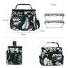 FANDARE Lunch Bento Thermal Cold Large Front and Back Crossbody Water Cherry Blossom Bento Black A Bag, Bag, Insulation, Insulation, Capacity,