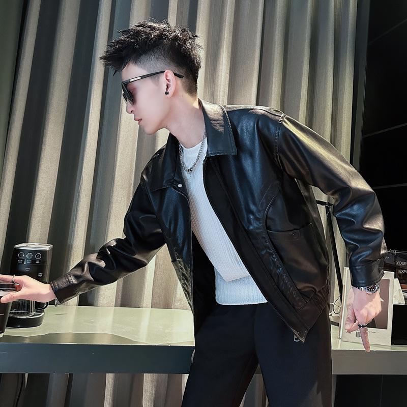 Men's High-End Trendy PU Leather Jacket - New 2025 Autumn/Winter Stylish Rogue Design