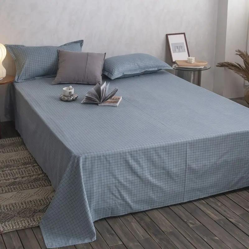 Schlafzimmer Bettlaken Uni Gemütlich Weich Bequem Hautfreundlich Waschbar Hotel Rutschfest Schlicht Bettdecke Zuhause Doppel Einzel Studentenwohnheim