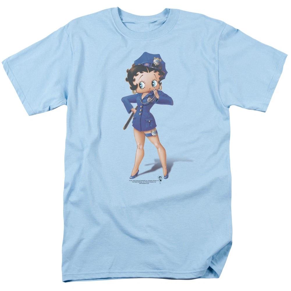 Betty Boop - Officer Boop - Unisex Short Sleeve Children s T-shirt - Blue 130