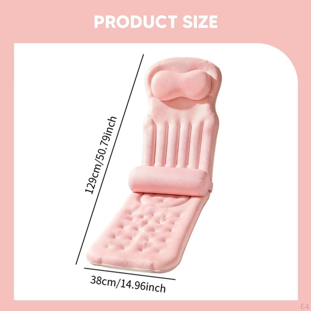 Bath Pillow for Optimal Back, Head And Neck Support – Versatile Gift, Comfortable with Suction