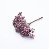 6pcs Artificial Plants Plastic Brooch Scrapbook Wedding Decorative Flowers Wreaths Diy Gifts Box Christmas Decorations for Home