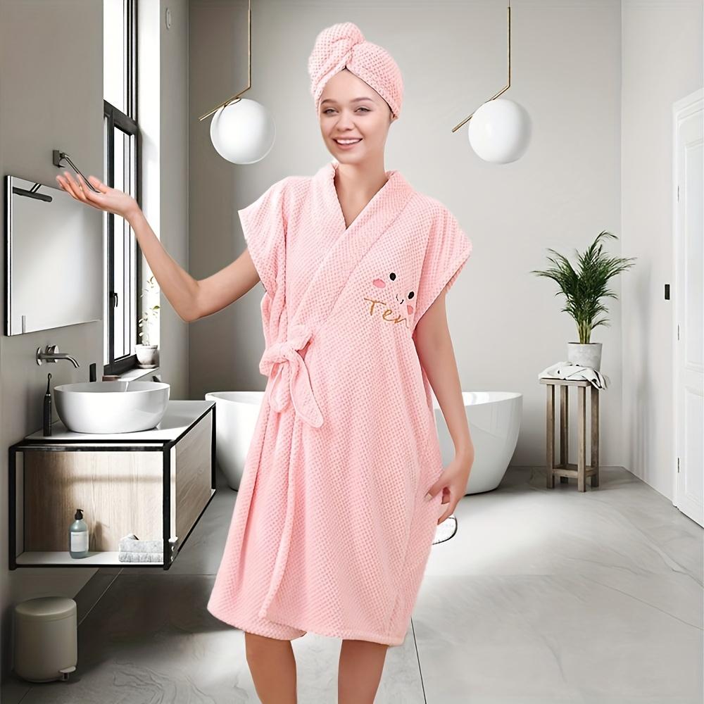 Falda de Baño Oversize, Toalla de Baño Grande, Envoltorio Corporal, Felpa de Coral Engrosada, Suave y Absorbente, Perfecto para Uso en Casa, Viajes, Sauna y Spa, Bata de Baño