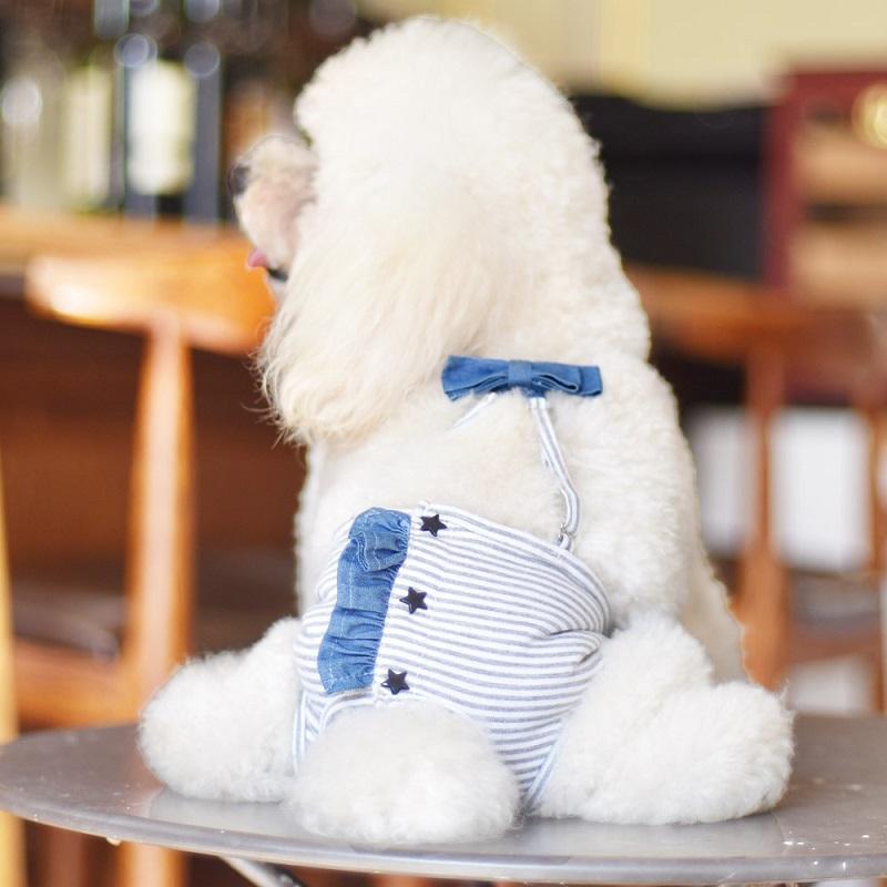 

Шорты для женщин, подгузники, гигиенические физиологические шорты для домашних животных, нижнее белье в горошек для девочек и собак, моющиеся трусики для щенков, товары для домашних животных S белый