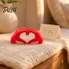 Desktop Rose Decor Heart Ornament, 3D Printed Red Pen Holder Storage Ornament with Movable Joints, Figure for Valentine Day