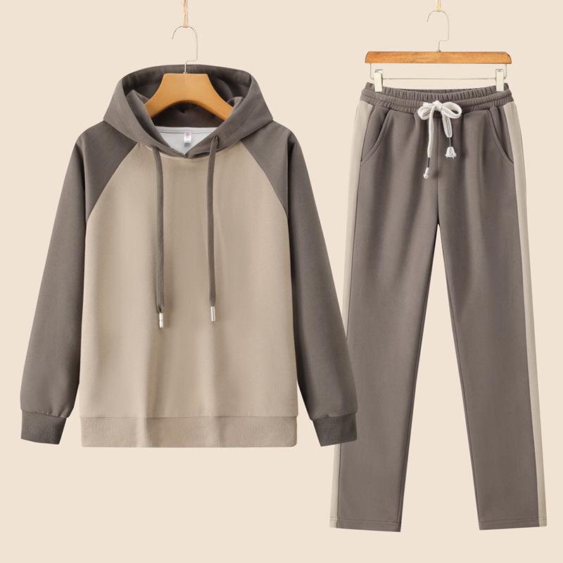 Women's Trendy Casual Suit: 2025 Spring/Autumn Fitness Sportswear with Hooded Sweatshirt & Long Pants.