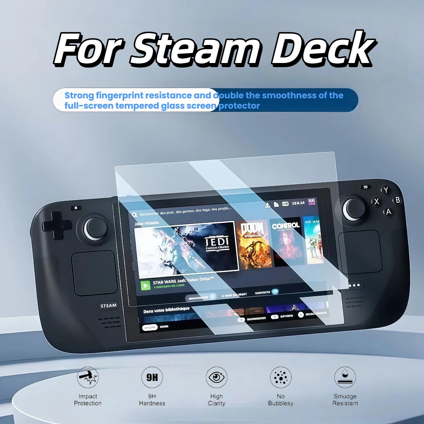 HD Tempered Glass Screen Protector for Steam Deck OLED - Explosion-Proof Gaming Console Protector