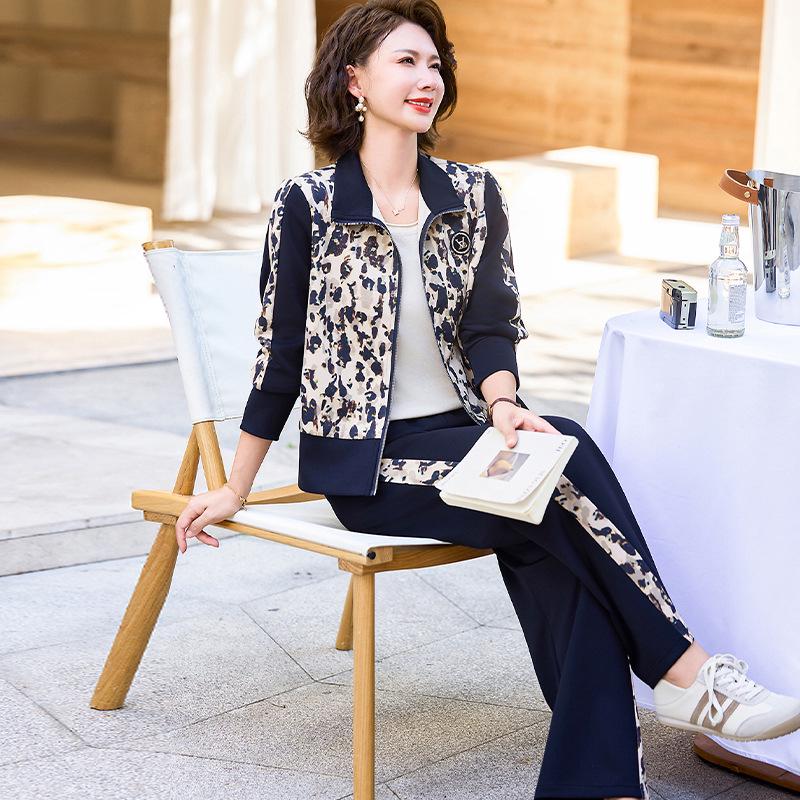 2025 Herbst Tie-Dye Jacke Trainingsanzug für Frauen mittleren Alters - Lässiges Set