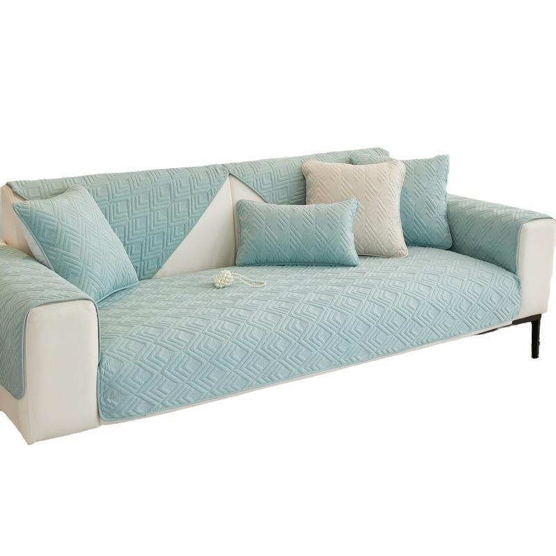 Sofa Cushion Is Universal In All Seasons, Solid Color, Simple Modern Non-Slip Cushion Fabric, Sofa Cushion Cover, Armrest Cover, Backrest