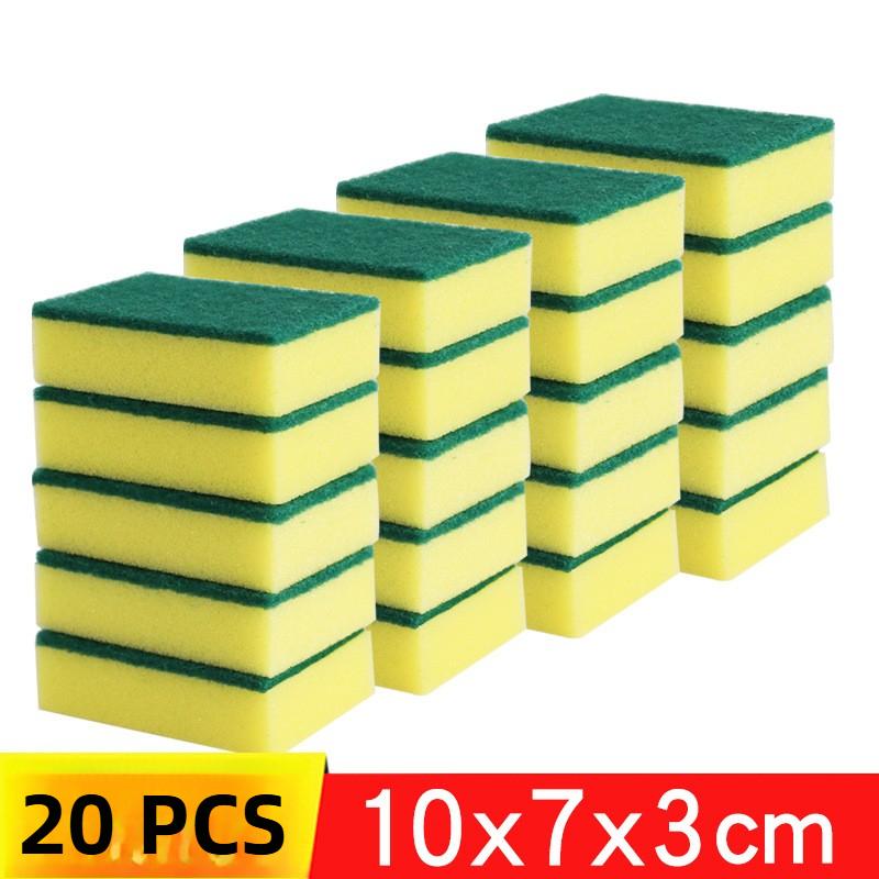 1-60PCS Kitchen Sponges Dual-Sided Scrub Pads Super Absorbent Dish Towel Scratch Resistant Scrubbing Sponge Highly Absorbent