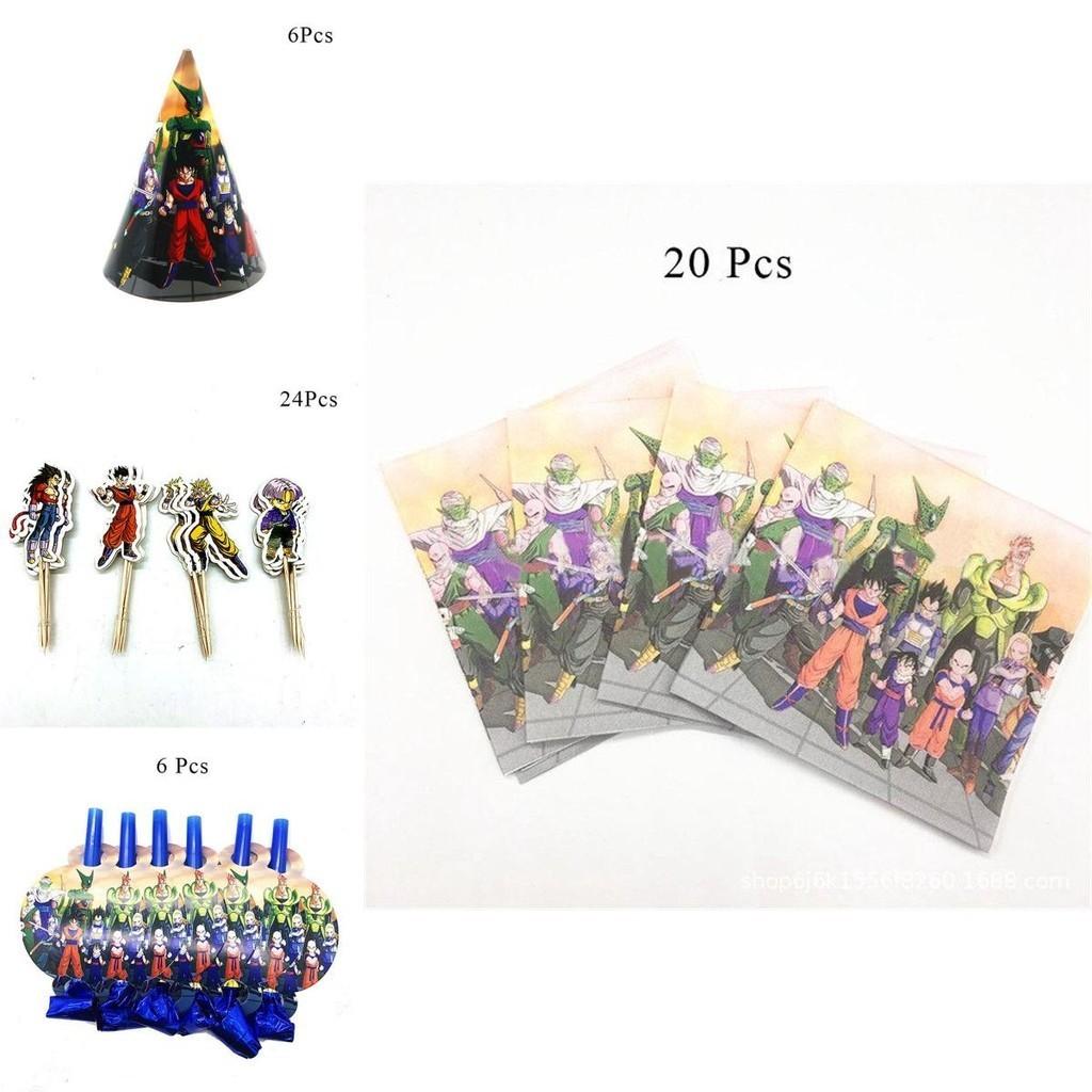 Dragon Ball Z Theme Party Decor Supplies Tableware For Vibrant Birthday Celebrations