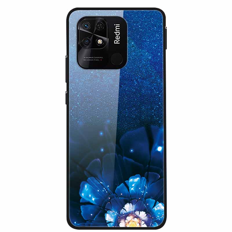 For Redmi 10C Case Luxury Tempered Glass Back Cover Hard Case For Xiaomi Redmi 10C 10 C Capa Redmi10C Shockproof Funda Coque