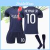 Kit de Futebol Paris Saint-germain 2324 Messi Neymar Mbappe Adequado para Crianças