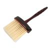 Haar Kehrbürste Langer Griff Vintage Weiche Reinigungs Nackenpuderbürste für Friseur Rotbraun