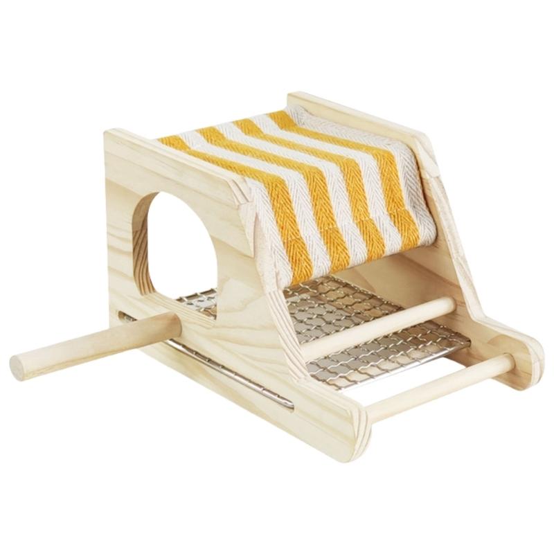 

Double Layer Parrots Perch House Climbing Area Resting Huts Perch Stand For Small to Large Birdd Cage Hideouts Accessory 1