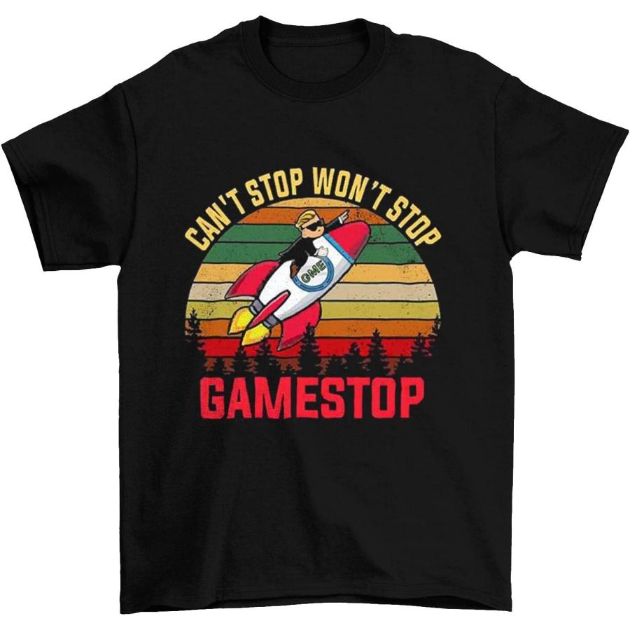 Элон Маск Не Может Остановиться Не Остановится Gamestop Винтажная Футболка, Классическая Кино Футболка, Смешная Футболка Черная XXXXXL