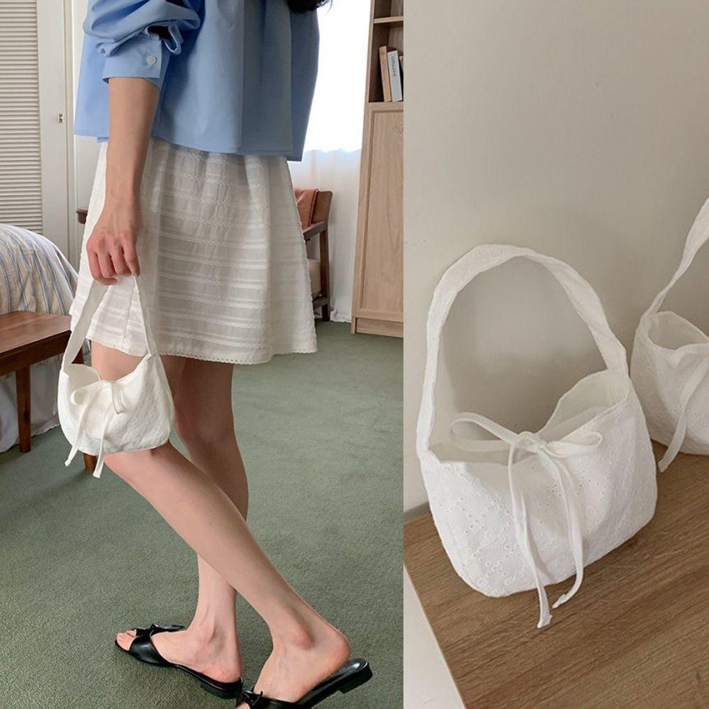 

Casual Bowknot Bag Cotton Messenger Bag New Trendy Handbag Travel
