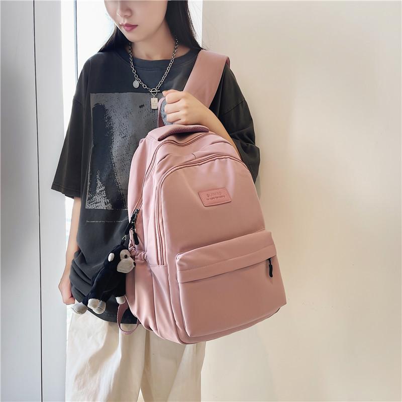 Korean Backpack Campus Style Junior High School High School Student Schoolbag Women Simple Large Capacity Backpack