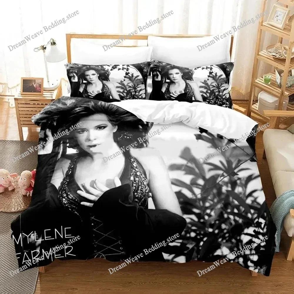 Exquisite 3D Mylene Farmer Wallpaper Anime Digital Printing Bedding Set Duvet Cover Comforter Bed Youth Kids Girl Boys Gift741