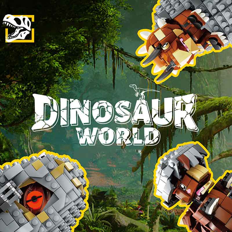 Jurassic World Velociraptor Bausteine Triceratops Dino Ei Ankylosaurus Modell Zusammenbauen Ziegel Spielzeug Für Kind Erwachsene Geschenk