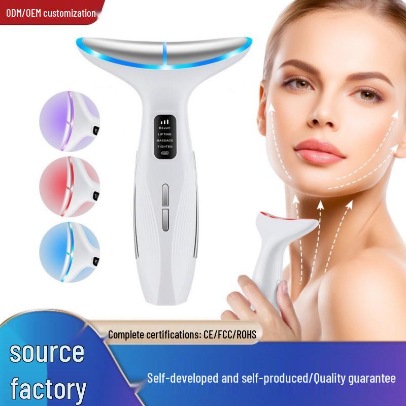 EMS Microcurrent Color Light Neck Beauty Massager Tool