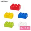 12pcs Big Size Thick Building Blocks 2x3 Dots Assembled Figures Bricks Educational Kids Toys Compatible Large Particle For Kids