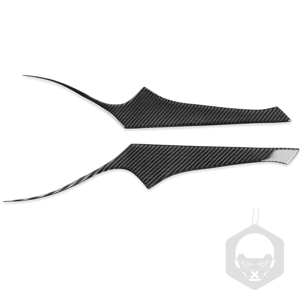 For Hyundai Rohens Coupe 2003-06 Carbon Fiber Front Headlight Eyelid Eyebrow Cover Decorative Car Decorative Accessories Sticker