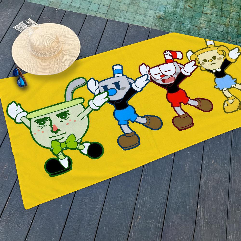 Adventure Game Cuphead Towel Drying Bath Towel Applicable To Light Swimming Camping Yoga Beach Out