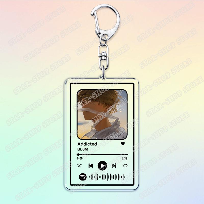 

Anime Alien Stage Music Songs Keychain for Women Accessories Bag Cure Black Sorrow Ruler of My Heart Keying Jewelry Fans Gift