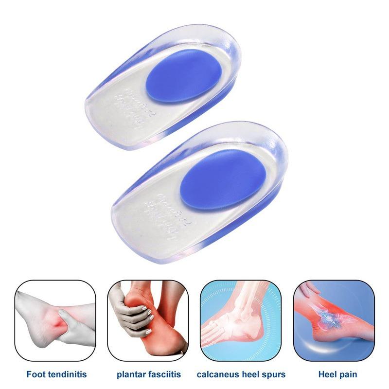 Silicone Heel Pads Plantar Fasciitis Man Heel Spur Silicone Gel Heel Cups Heel Pain Heel For Shoes Foot Silicone Foot Pad