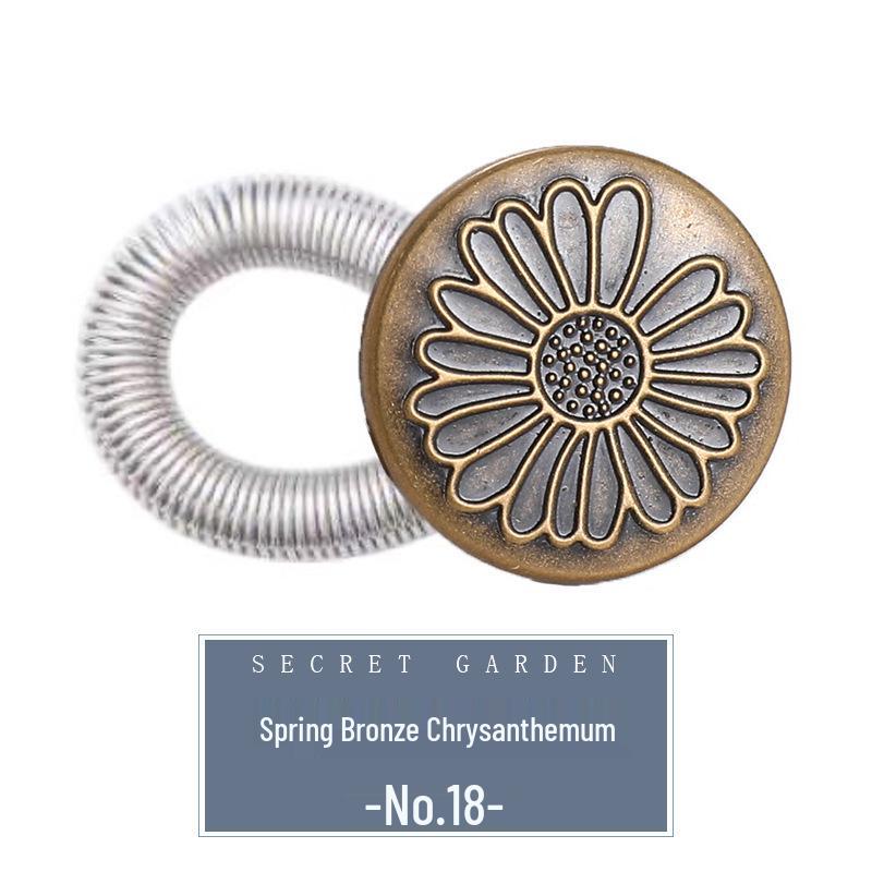 Adjustable Waist-Extender Jeans Buttons - Retractable, Detachable & Universal Buckles