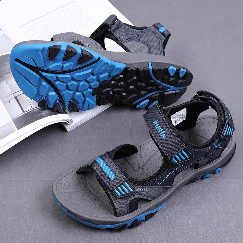 Premium Cowhide Leather Mens Beach Sandals With Breathable Sport Casual Comfort
