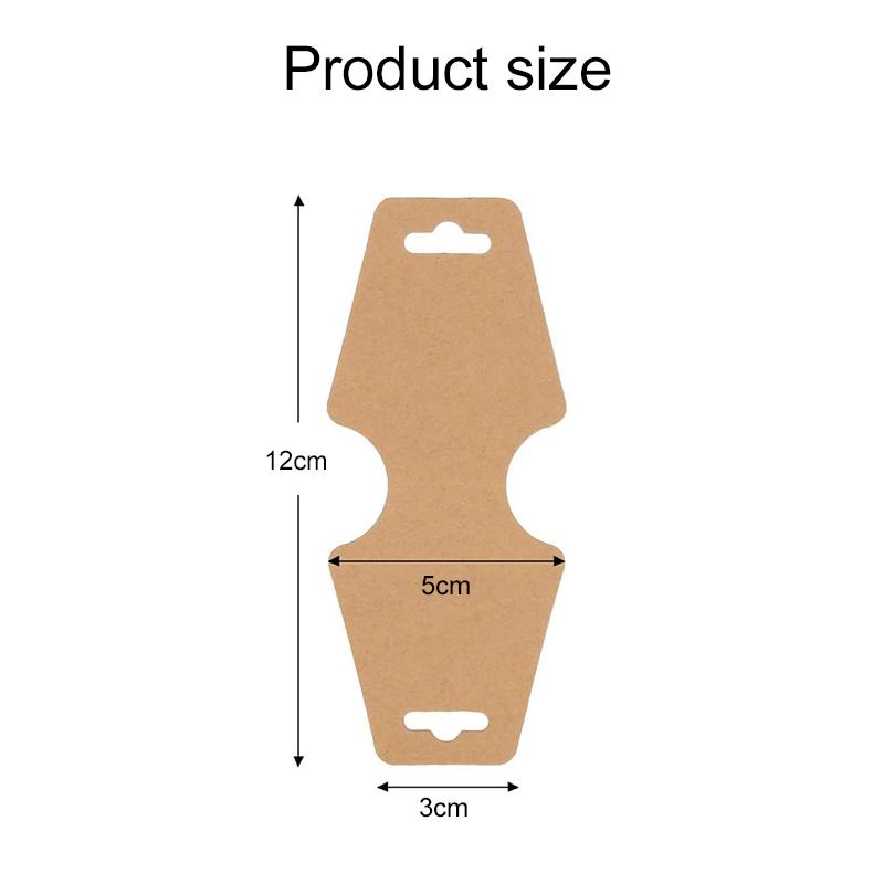 100 pièces/lot Cartes d'affichage pliables Papier Kraft Étiquettes d'emballage Carton pour Bracelets Colliers Bijoux DIY TMZ