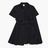 LECOQ GOLF Women'S Full-Zip Woven Collar Dress Black Gr122Lop11