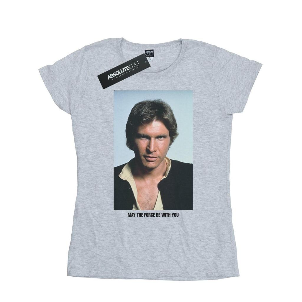 Star Wars Womens/Ladies Han Solo May The Force Cotton T-Shirt
