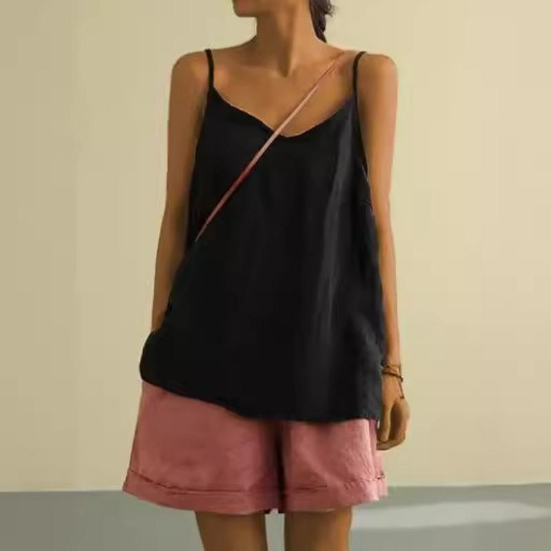 Cotton and Linen Camisole Women's Summer Loose Cotton and Linen Inner Sleeveless All-match Bottoming Top