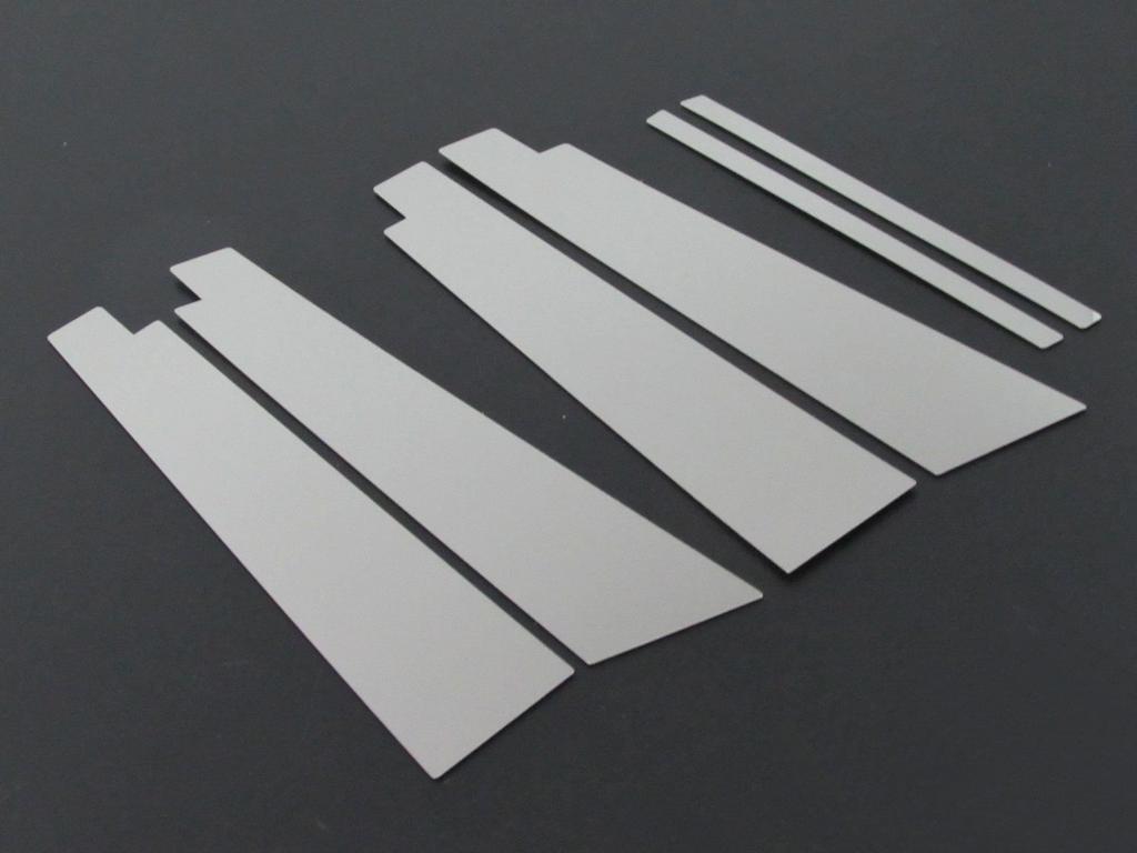 BRIGHTZ Finish Stainless Steel Pillar Panels with Visor for GRS196 GRS GS Part Number 17067 Ultra-Mirror GS350, GRS191, (6-Piece Set) [PIL-SIL-024],