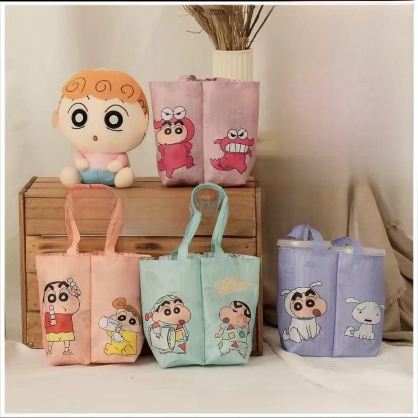 Chan Crayon Shin Cute Drink Foldable Feature Multipurpose Oxford Material Travel
