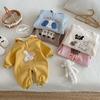 Winter 2025 Baby Fleece Cartoon Romper - Cute Embroidered Rabbit Newborn Jumpsuit
