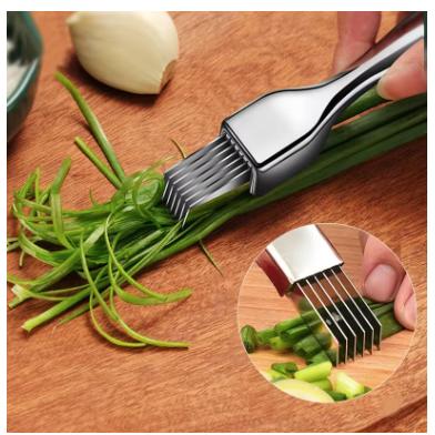 Kitchen Shred Silk The Knife, нож из нержавеющей стали для измельчения зеленого лука, изогнутая ручка, скоростной измельчитель зеленого лука