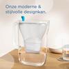 BRITA Carafe Filtrante Style Cool 2.4L Bleu Incl. 3 Cartouches MAXTRA PRO Pure Performance - Design Durable & LED Intelligente