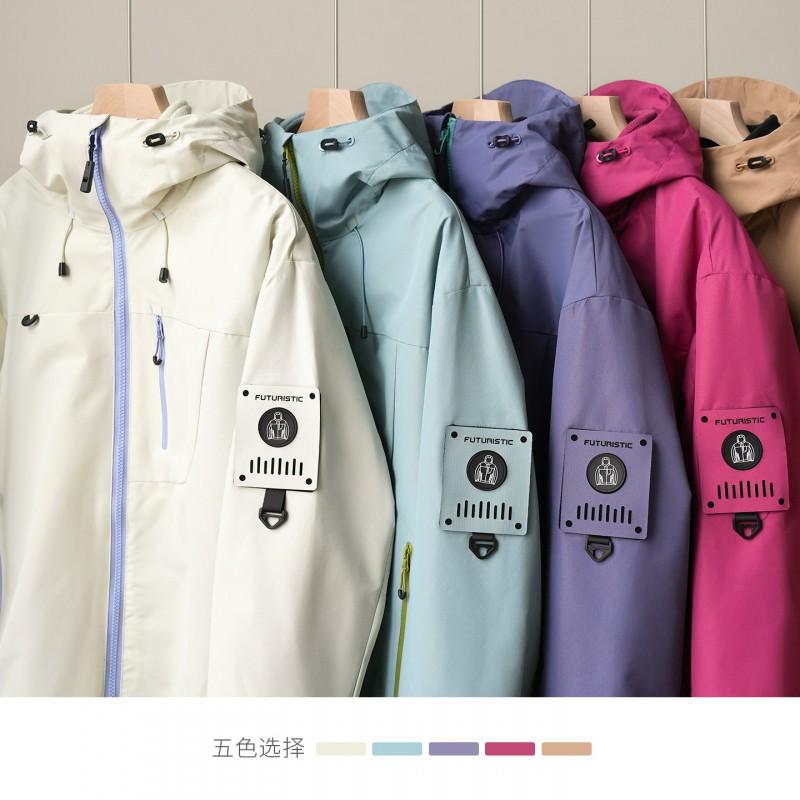 Unisex 3-in-1 Windproof Waterproof Softshell Jacket With Removable Fleece Liner Hiking Camping Travel