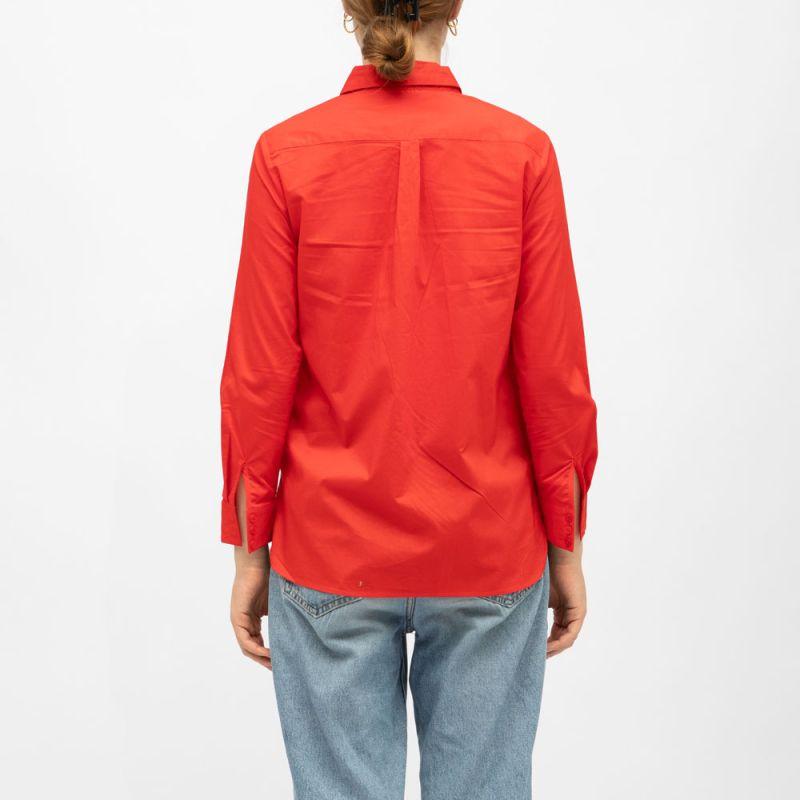 Red Carli Cotton Long Sleeve Shirt Woman LA PETITE ETOILE