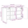 Bathroom Cabinet Set 3 Pcs 120 X 10.5 X 60.5 Cm Engineered Wood